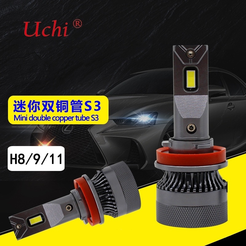 55w LED Mini Dual Tubos de cobre faros de automóviles de alta potencia 9012 con alto brillo y luz enfocada