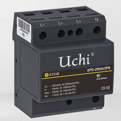 El protector de sobretensiones único SPD del poder de los MOVIMIENTOS 25kA integró la clase 1 + 2