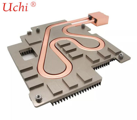 La placa de enfriamiento por líquido de tubo de calor de perfil de cobre crea para requisitos particulares