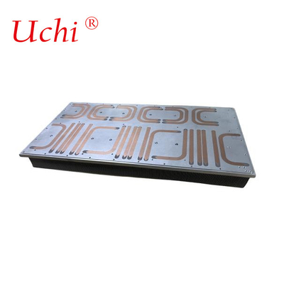 Mecanizado por CNC Inversor fotovoltaico de alta potencia Radiador de aluminio extrudido o tubo enterrado con dentadura de pala para refrigeración láser