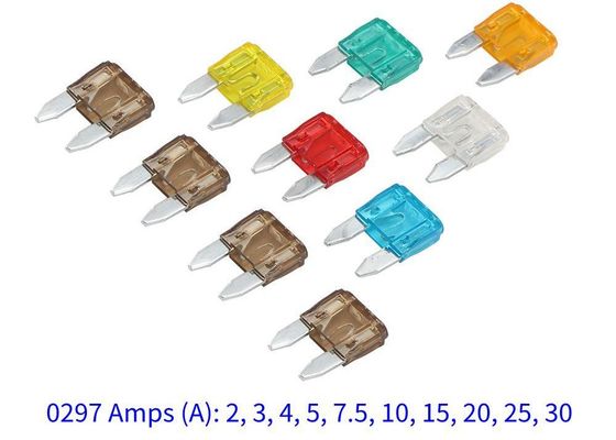 297 series 32V Mini Auto Blade Fuse automotriz temporario rápido 2A 3A